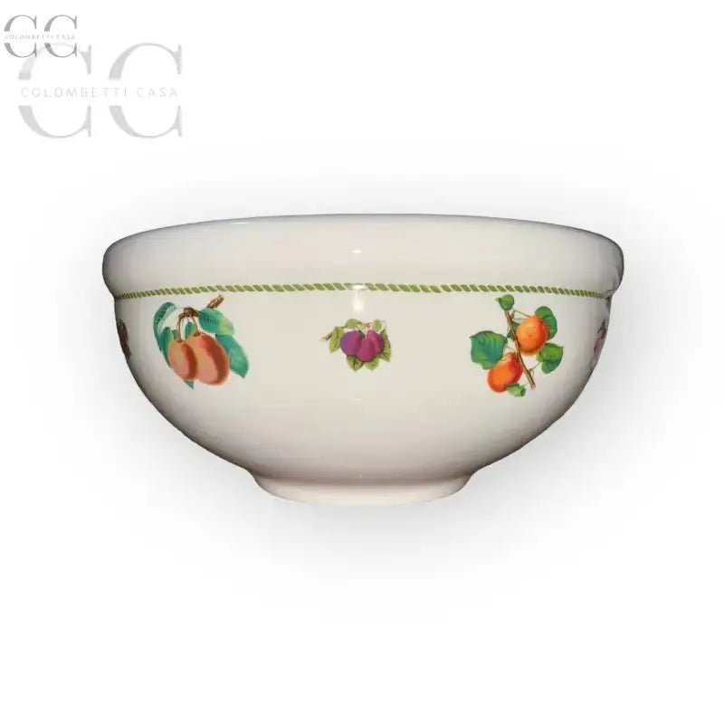 Ciotola insalatiera ceramica inglese Pomona Border decorata con frutti