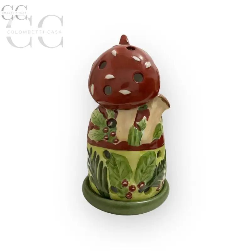 Porta candela Forest Decolights in porcellana con design a fungo per decorare tazze