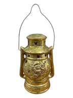 Porta candele tealight lanterna in ceramica dorata