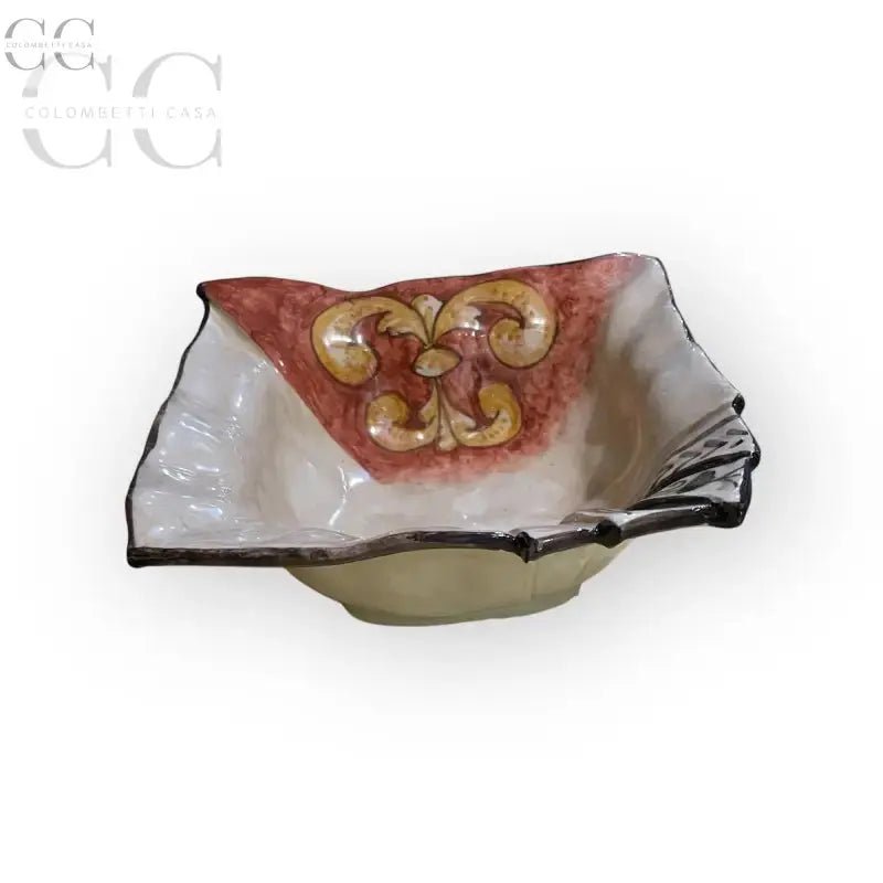 Piatto in ceramica di Gubbio, tazze e tazzine decorate a mano, Portadolci