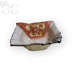 Piatto in ceramica di Gubbio, tazze e tazzine decorate a mano, Portadolci