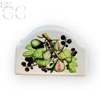 Portatovaglioli ceramica Portmeirion Kitchen&Garden con design di fichi e bacche