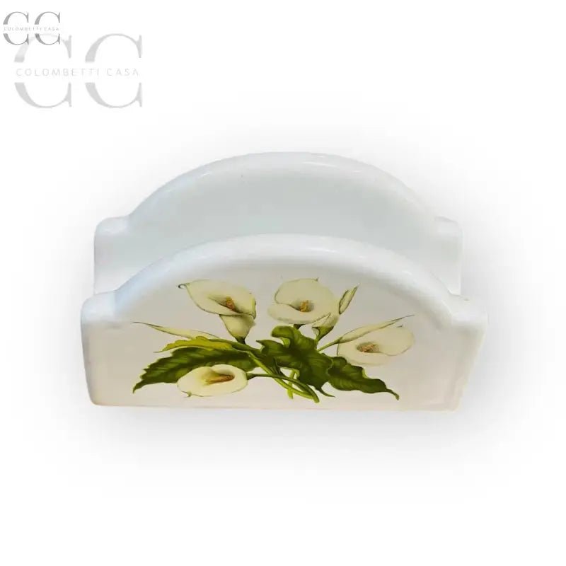 Portatovaglioli ceramica Portmeirion Kitchen&Garden con design di calla lily