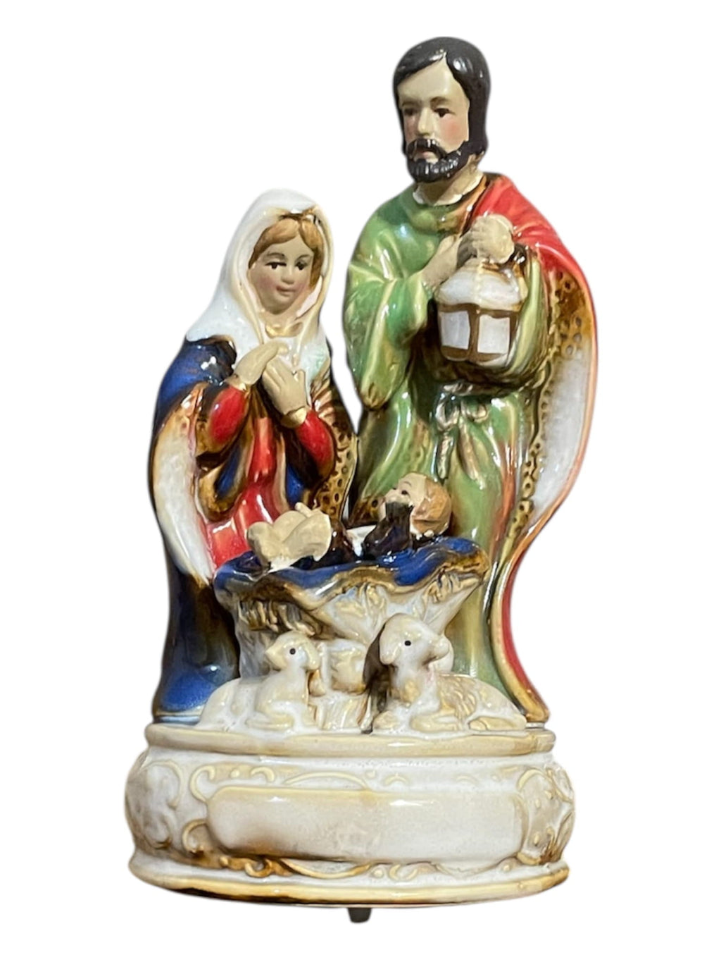 Sacra Famiglia carillon in ceramica