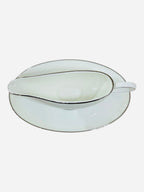 Salsiera porcellana Bone China Bianca filo platino Richard Ginori