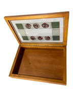 Scatola in legno con vetro decorato con rose - Colombetti Casa