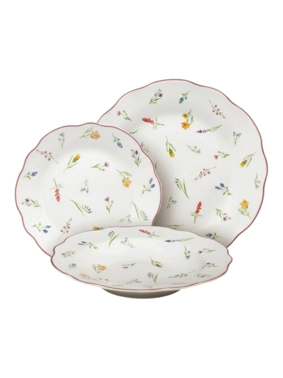 Servizio piatti 18 pezzi Millefiori porcellana Tognana