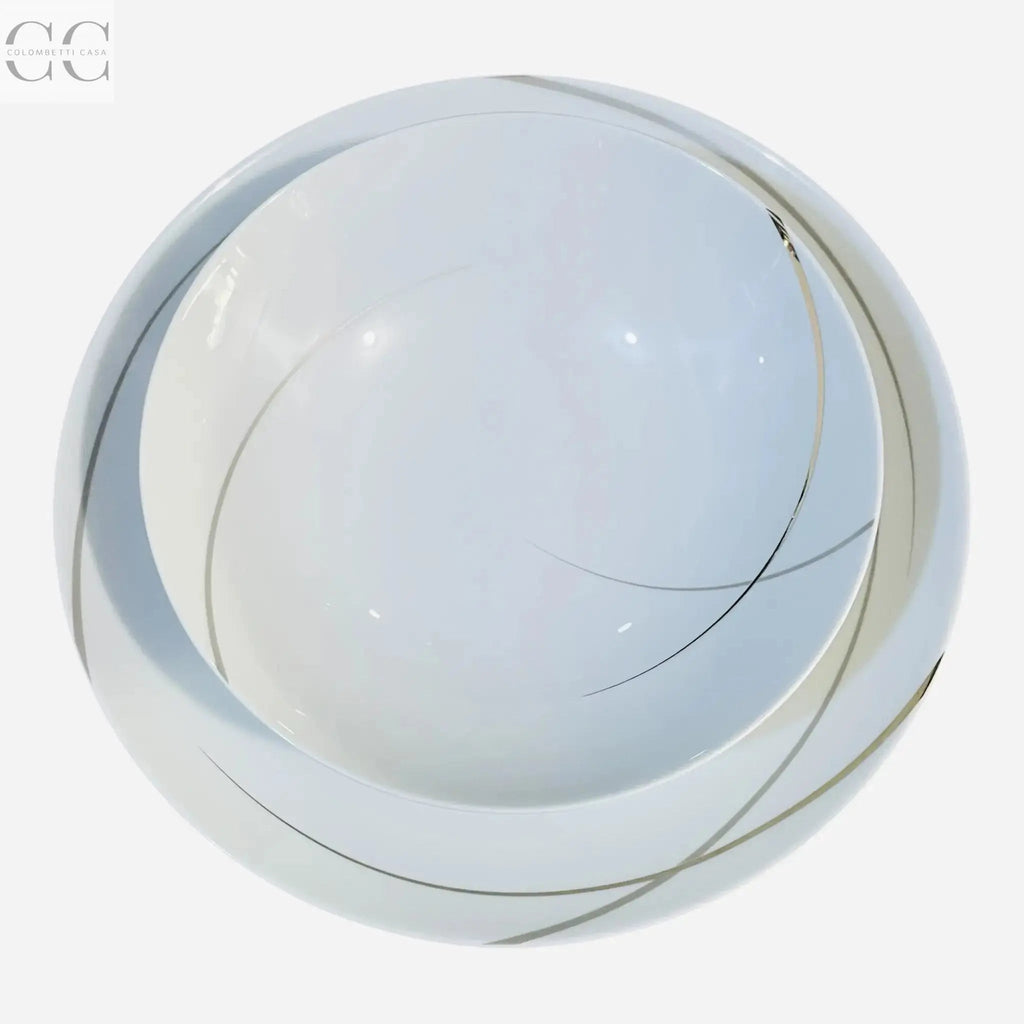 Set 12piatti filo platino Venezia porcellana Richard Ginori Colombetti Casa