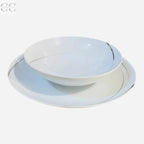 Set 12piatti filo platino Venezia porcellana Richard Ginori Colombetti Casa