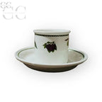 Tazza caffè Pomona in ceramica inglese con design fruttato, diametro elegante