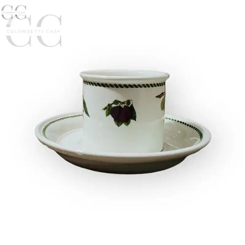 Tazza caffè Pomona in ceramica inglese con design fruttato, diametro elegante