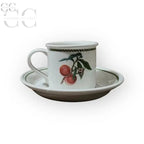 Set di tazze caffè Pomona con motivo pesca in ceramica inglese di alta qualità