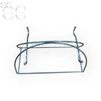 Set 4 tazze in porcellana con supporto su rastrelliera in filo di ferro cromato