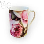 Mug in porcellana con motivo floreale del set di tazze Finecasa