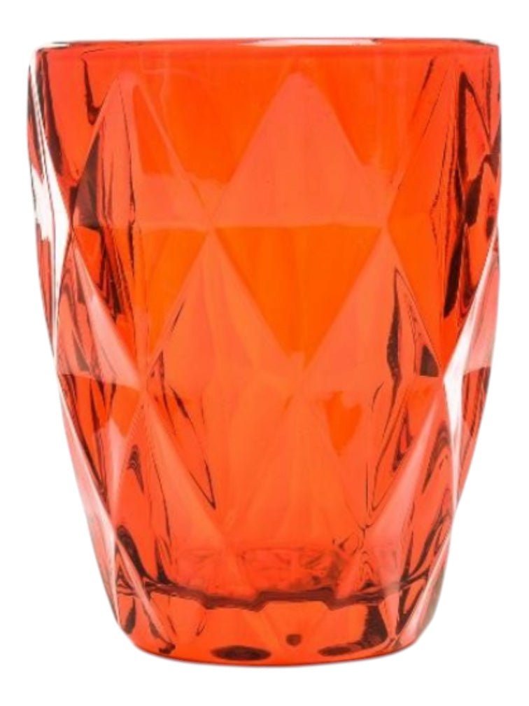 Set 6 bicchieri acqua in vetro rosso