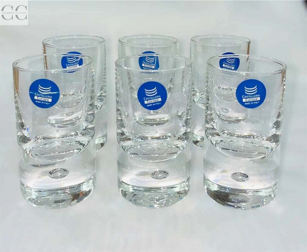 Set 6 bicchieri liquore- amaro cristallo cristalleria Europa Zurigo Colombetti Casa