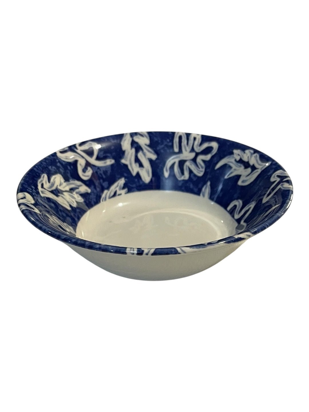Set 6 ciotoline bordo blu con foglie ceramica inglese - Colombetti Casa