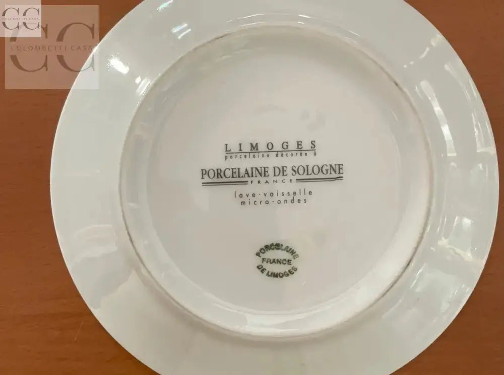 Piatto in porcellana Limoges bianca del Set 6 coppette porcellana Limoges