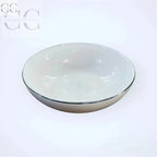Ciotola in porcellana bone china bianca con rifinitura argento Richard Ginori