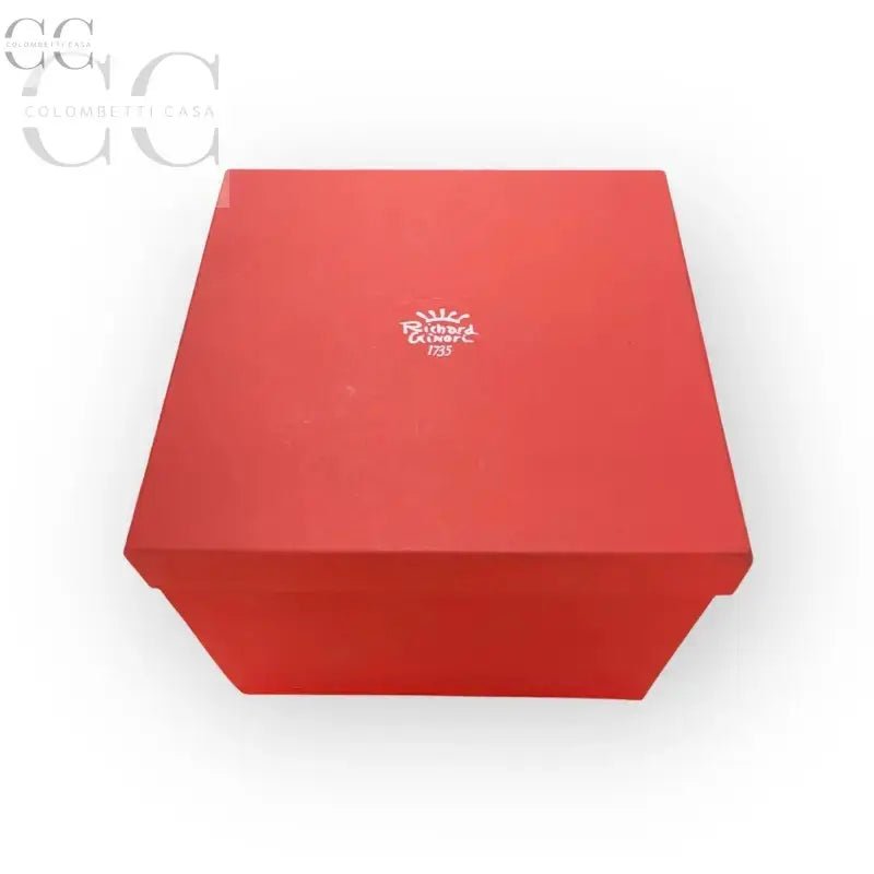 Scatola rossa del Set 6 piatti cm 20 con agrifoglio porcellana Richard Ginori