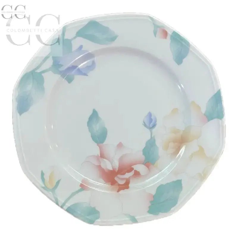 Piatto decorato con motivo floreale della Set 6 piatti dolce porcellana Limoges