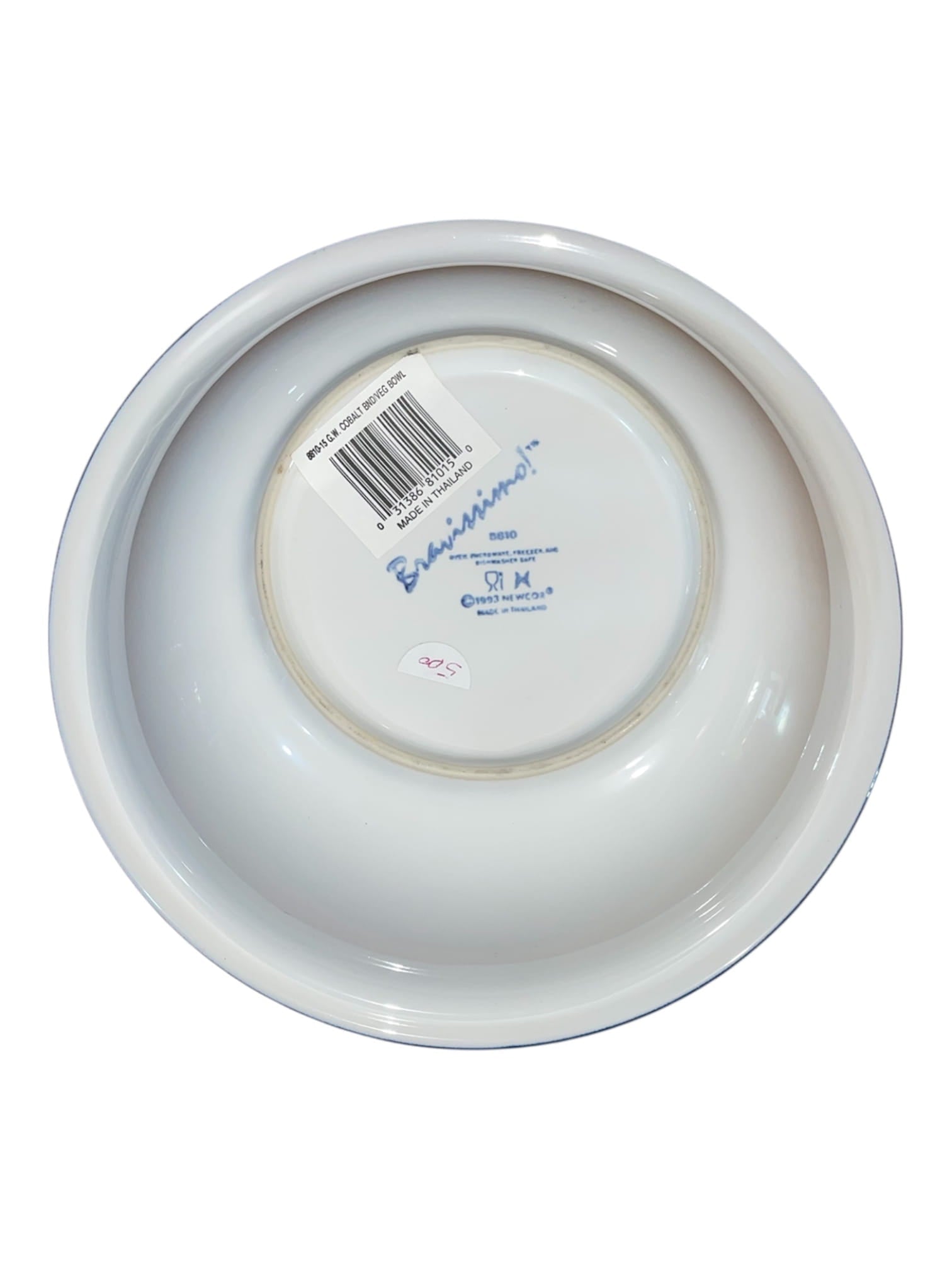 Set 6 piatti pasta bordo blu