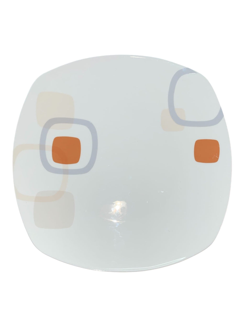 Set 6 piatti piani quadrati porcellana bone china