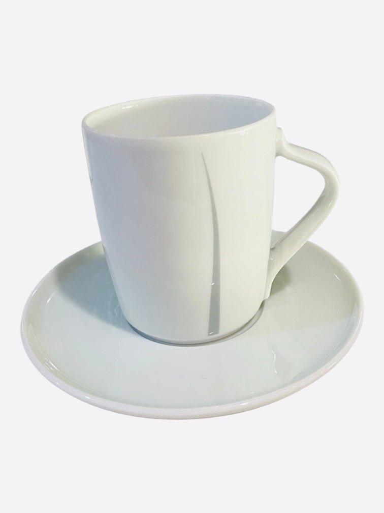 Set 6 tazze caffè con zuccheriera Libra Green porcellana Azberg