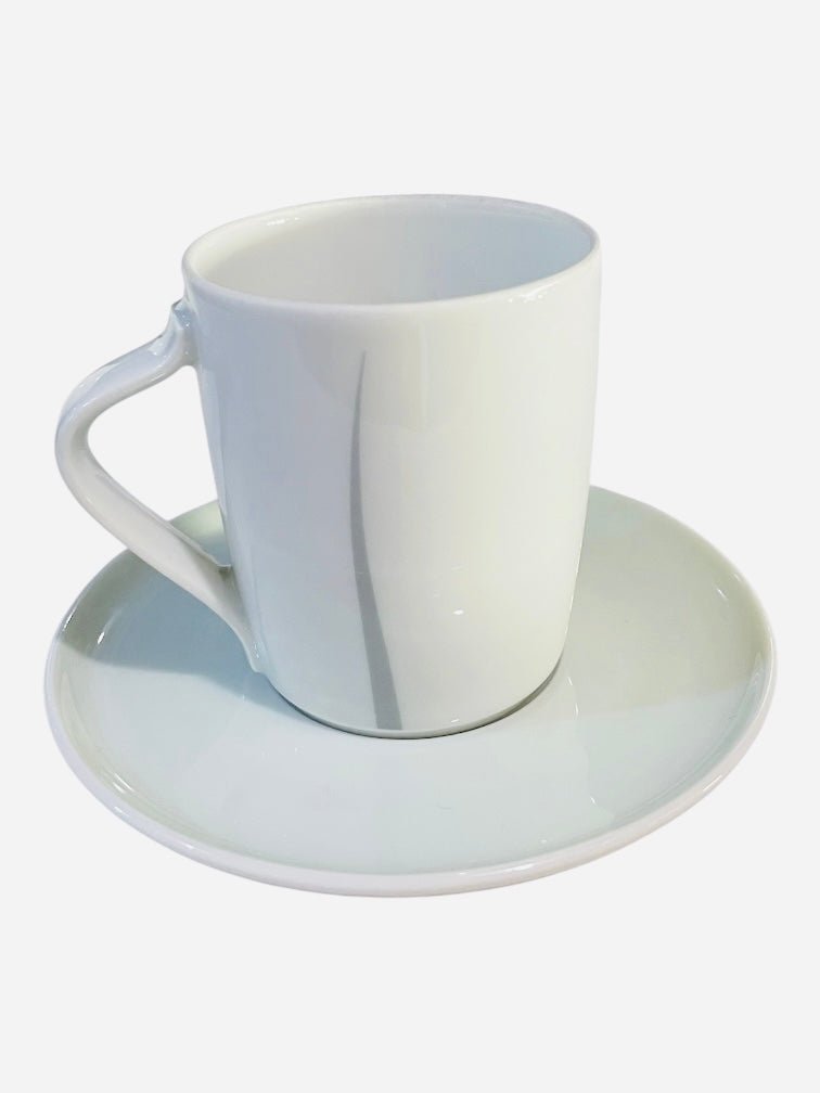 Set 6 tazze caffè con zuccheriera Libra Green porcellana Azberg