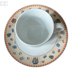 Set 6 tazze caffè decoro marmellate porcellana Weissestal Colombetti Casa