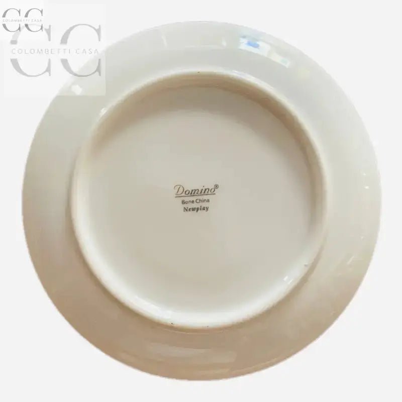 Piatto in porcellana bianca della serie Tazze caffè Domino in bone china