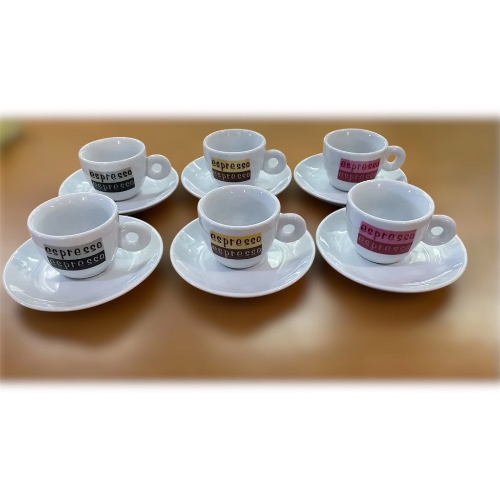 Set 6 tazze da caffè espresso in porcellana L.Dake & Zn Amsterdam