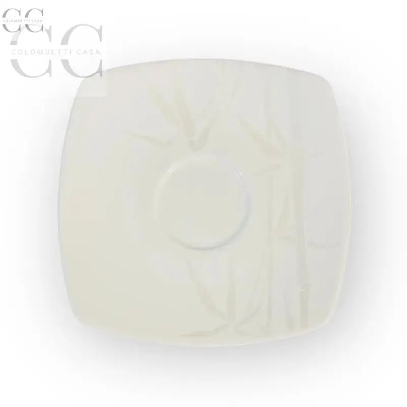 Cuscino bianco con incisione circolare nel Set 6 tazze da tè Vela Bamboo Richard Ginori