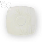 Cuscino bianco con incisione circolare nel Set 6 tazze da tè Vela Bamboo Richard Ginori