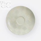 Piatto rotondo decorato della Set 6 tazzine da caffè Rose&Tulipani in ceramica