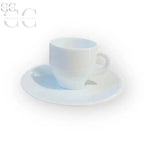 Tazza e piattino bianchi in porcellana Richard Ginori della collezione Costellazioni