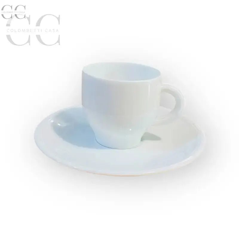 Tazza e piattino bianchi in porcellana Richard Ginori della collezione Costellazioni