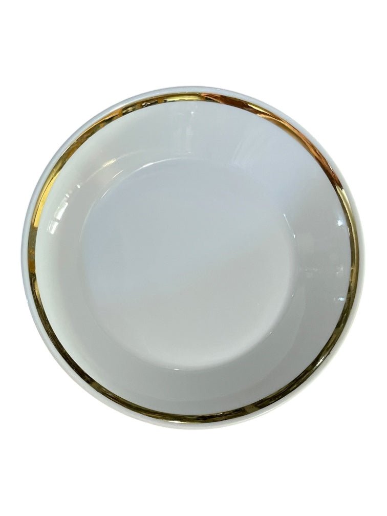 Set 6 tazzine da caffè in fine porcellana bianca con filo oro Ginori
