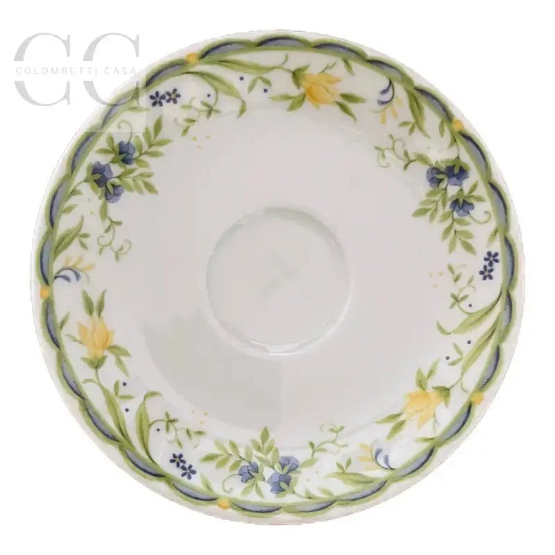 Set di tazzine da caffè Limoges con piatti decorati a motivi floreali