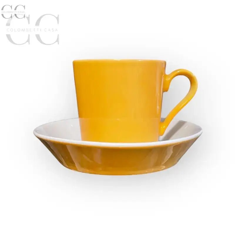 Tazza e piattino gialli in porcellana del Set 6 tazzine da caffè Tric Arancione Arzberg