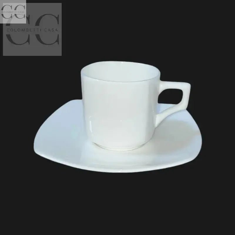 Set di tazzine Richard Ginori in porcellana bianca con piattino