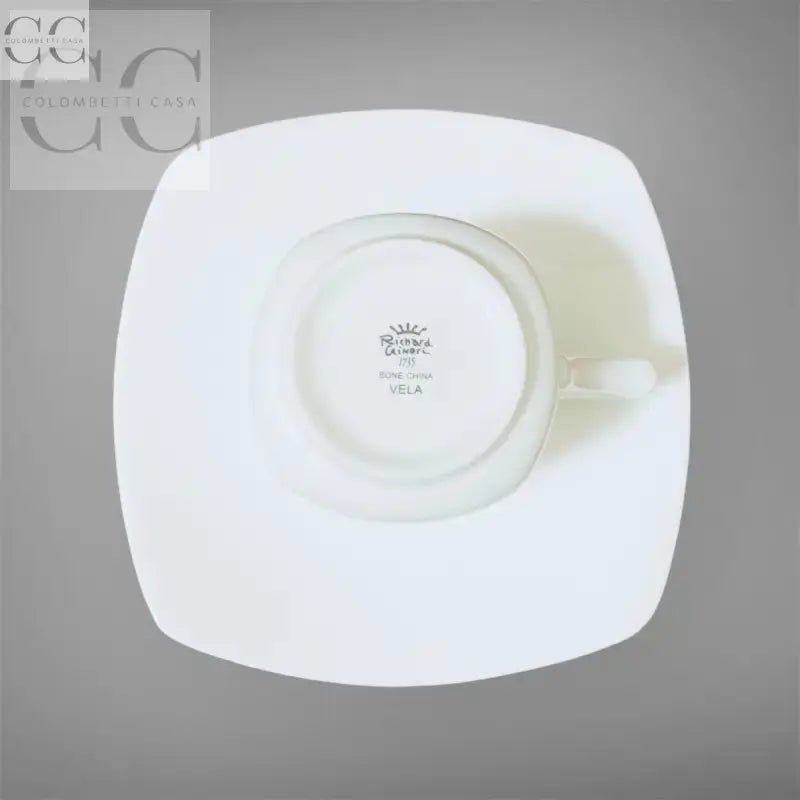 Tazzine Richard Ginori Vela bianco con piattino e tazza in porcellana