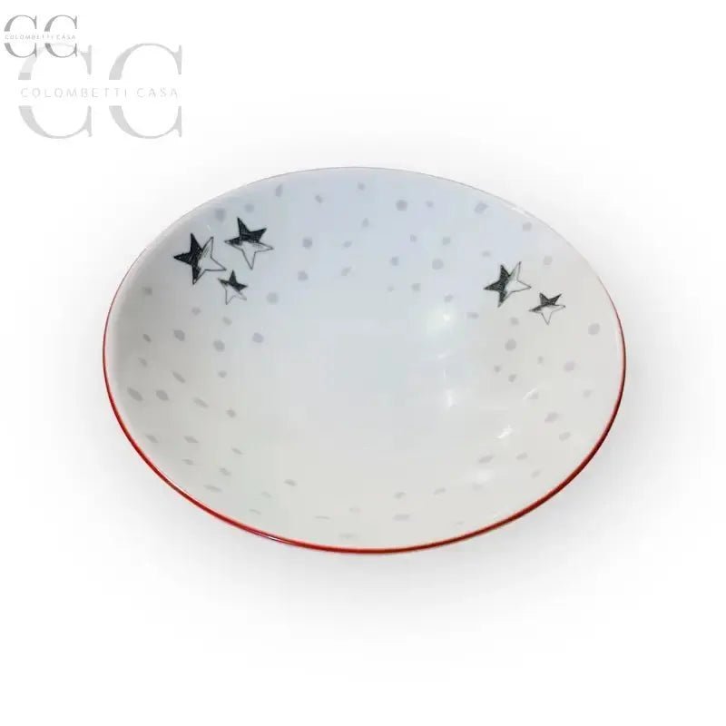 Bowl con motivo a stelle e bordo rosso della collezione Richard Ginori tazze