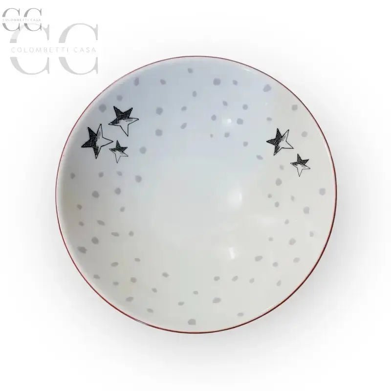 Bowl bianco con motivi a stelle e punti della collezione Richard Ginori