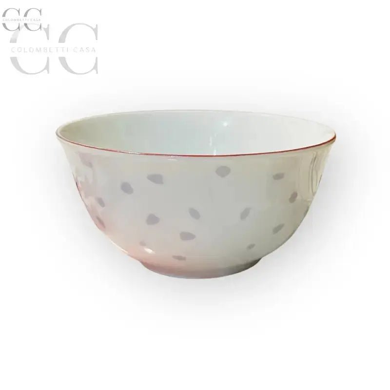 Ciotola bianca con pois grigi del Set aperitivo Richard Ginori per tazze e tazzine
