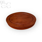 Vassoio rotondo in legno per il Set coltelli formaggio con tagliere in legno