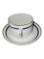 Set da the 9 pezzi bordo blu e oro Richard Ginori