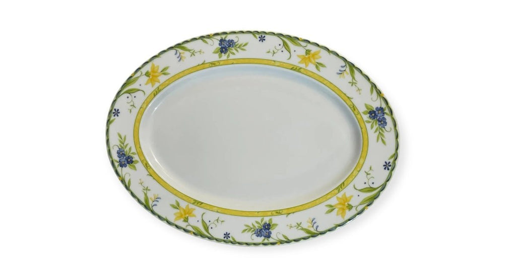 Set decoro giallo - verde porcellana Limoges