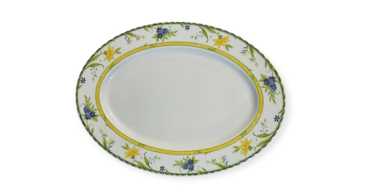 Set decoro giallo - verde porcellana Limoges
