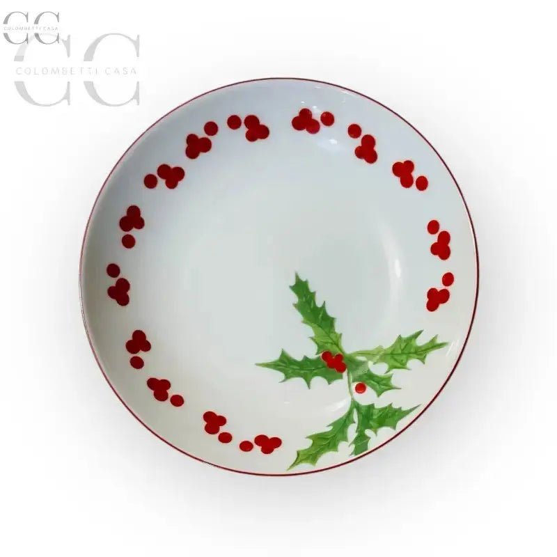 Piatto decorato con agrifoglio del Set per aperitivo Richard Ginori tazze e tazzine